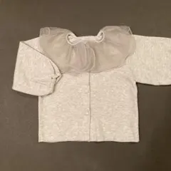 フリル襟付きカーディガン
