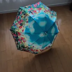 オリジナル日傘 花柄 バンブーハンドルのサムネイル
