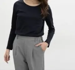 きれいめクルーネックロンT
