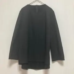 【ドゥクラッセ】長袖ブラウス シャツ ブラックジッパー付き サイズ7 レディース