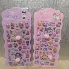 ももシール　ぷにぷにシール　2枚セット