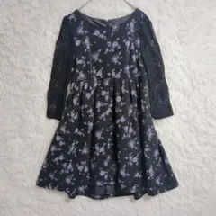 JILL STUART ジルスチュアート 花柄 レース ワンピース ブラック M