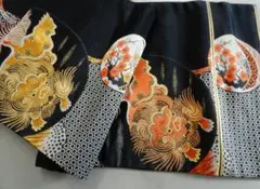 専用帯2512 ●高級 正絹 夏帯 名古屋仕立て 名古屋帯 唐獅子 専用帯2512 ○高級 正絹 夏帯 名古屋仕立て 名古屋帯 唐獅子 帯