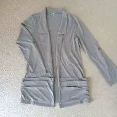 ジャケット風　カーディガン　グレー　Mサイズ