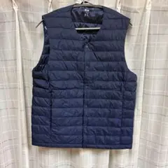 UNIQLO ユニクロ ネイビー ダウンベスト キルティング Ꮇ メンズ