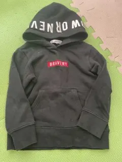 GLOWBAL WORK キッズロゴパーカー M size