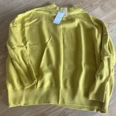 未使用タグ付き★エニィファム　ムースタッチボクシーニット　イエロー