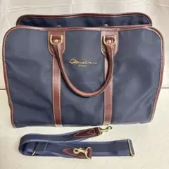 Enzo Molteni ネイビー ボストンバッグACE エンゾモルティーニ