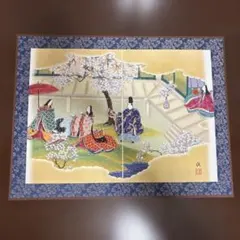 源氏物語　ミニ屏風　二曲屏風　椎本