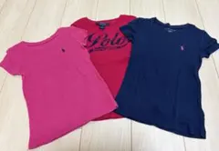 Polo Ralph Lauren Tシャツセット（ピンク２枚　ネイビー１枚)