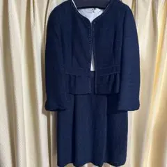 美品　エフデ　ef-de 卒入学　スーツ　紺　ワンピース