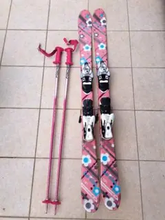 スキー板salomon 130cm ストックFISCHERセット