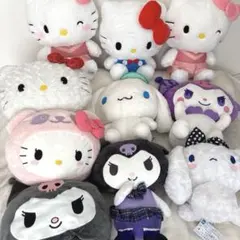 【サンリオ】ハローキティ　クロミ　シナモロール　超BIGぬいぐるみ10体セット