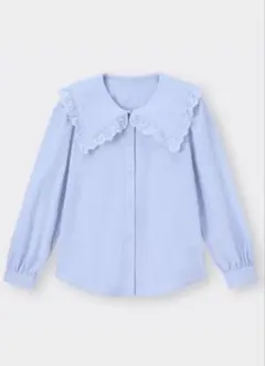 GU レーストリムビッグカラーシャツ