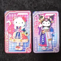 サンリオ　ネオナツマツリⅢ　ノベルティカード ハローキティ クロミ 2枚セットのサムネイル