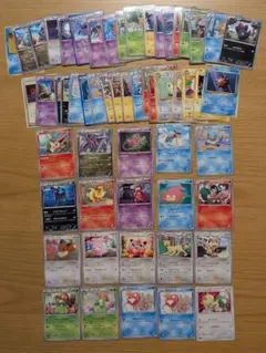 昔のポケモンカード ノーマル 58枚 イーブイ ブラッキー ミュウ等まとめ売り