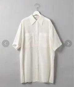 【BEAUTY&YOUTH】シアーポケットワイド5分袖シャツ
