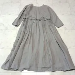 POOL 無印良品 いろいろの服 リネンギャザーワンピース Ｆのサムネイル