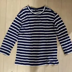 COMME des GARÇONS ストライプ長袖Tシャツ M ネイビー - メルカリ