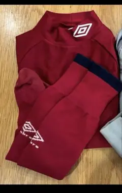 サッカー　インナーシャツ　ソックス　セット　えんじ　キッズ