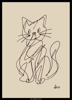 猫 アート 写真 2L判 (127 × 178mm)
