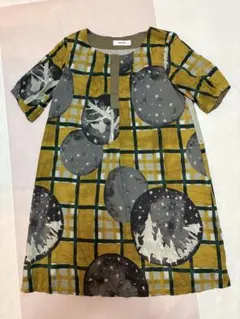 SUPER HAKKA 惑星プリント 半袖ワンピース