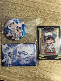 名探偵コナン 怪盗キッド 江戸川コナン 缶バッジ カード セット