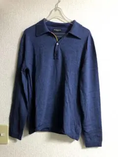 LYLE & SCOTT ネイビー 長袖ポロシャツのサムネイル