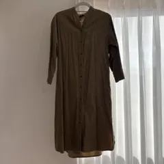 SHOO・LA・RUE オリーブ色 シャツワンピース