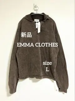 EMMA CLOTHES スキッパーニット ヴィンテージ加工 Lサイズ 新品