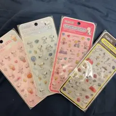 新品未開封 正規品 PEANUTS スヌーピー ぷくぷくシール 4種セット