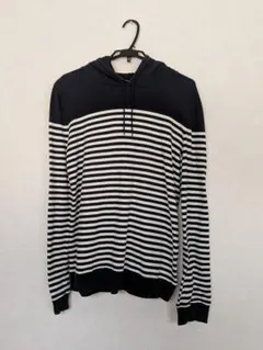A.P.C. ボーダー プルオーバーパーカー ネイビー M