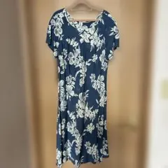 ハワイ＊花柄 半袖ワンピース Mサイズ