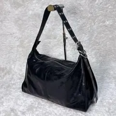 y2k 00s ZARA ショルダーバッグ ワンショルダー レザー 黒 平成