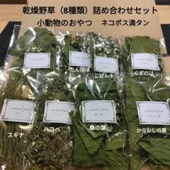 乾燥野草詰め合わせ（8種類）小動物　おやつ　うさぎ　チンチラ　モルモット　デグーのサムネイル