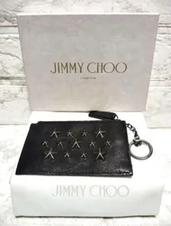 新品　JIMMY　CHOO　ジミー チュウ　スタッズ　コインケース　ブラックのサムネイル