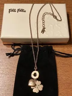 美品　Folli Follie ハート クローバー ネックレス