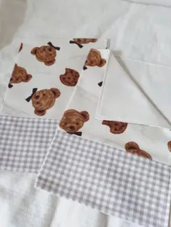 ハンドメイド☆クッキー＆ベア ランチマット2枚セット