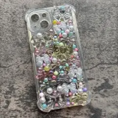 iPhone13 14 iPhoneケース デコ電 ビジュー　デコ
