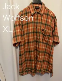 Jack Wolfskin チェックシャツ半袖 フェードカラー アウトドア 古着のサムネイル