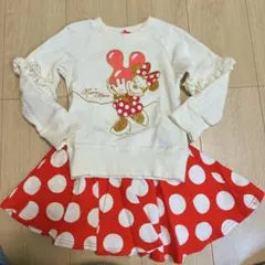 ミニーマウス トレーナーと水玉スカート セット