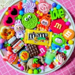B36-デコパーツ　まとめ売り　お菓子系　ラブブ