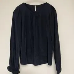 新品★e’cruefil★長袖ブラウス濃紺M春夏のサムネイル