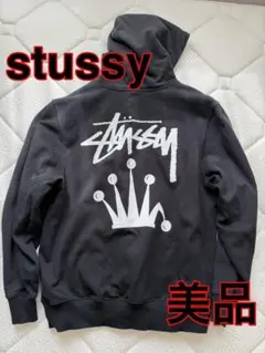 Stussy ブラック パーカー シャドウマン シャドー y2k - メルカリ