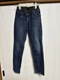 navy デニム裏起毛　デニムパンツ　140