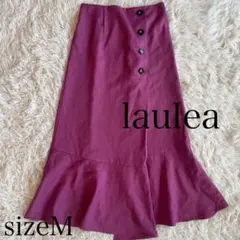 laulea ペプラムアシンメトリーマーメイドスカート ４個釦　ディープピンクのサムネイル