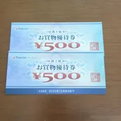 ヤマダ電機. お買物優待券 2枚　1000円分
