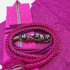 【振袖用】帯締め　帯揚げ　重ね衿　3点セット　成人式にオススメ　ピンク　f13