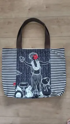 世界でひとつの手作りバックハワイアンイラスト トートバッグ