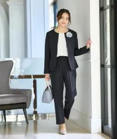 Honeys ノーカラージャケット センタープレスパンツ ネイビー セットアップ